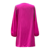 Women's Fashion V-Neck Solid Color Long Sleeve Top Dresses