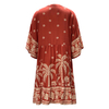 New Flared Sleeve V-Neck Printed Loose Dresses for Women