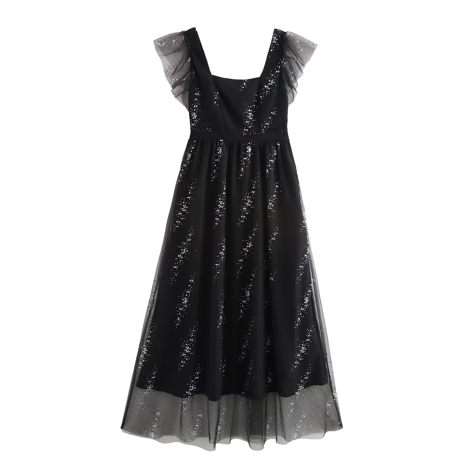 Fall New Women's European And American Style Fashion Simple Casual Sequins Waist Sleeveless Dresses