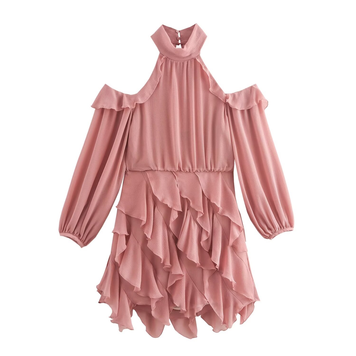 Winter New Female European And American Style Fashion Sexy Stacked Decoration Strapless Mini Dresses