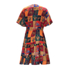 Women's V-Neck Patchwork Stitching Printed Dress