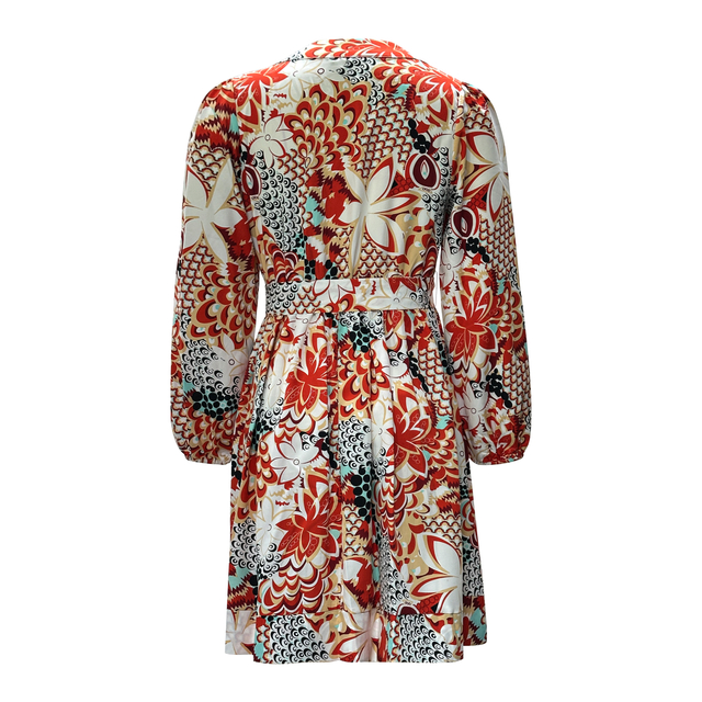 Women's Long Sleeve V-neck Dress