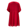 Summer new mid sleeve jacquard loose casual V-neck women's dress