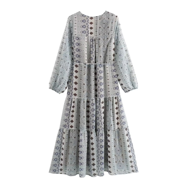 Fall Dresses New Women's Europe And The United States Wind Bohemian Style Niche Elegant