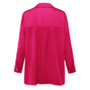 Women's Round Collar Solid Color Casual Long Sleeve Shirt
