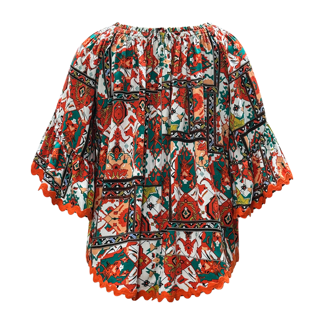 Women's Round Neck Printed Top