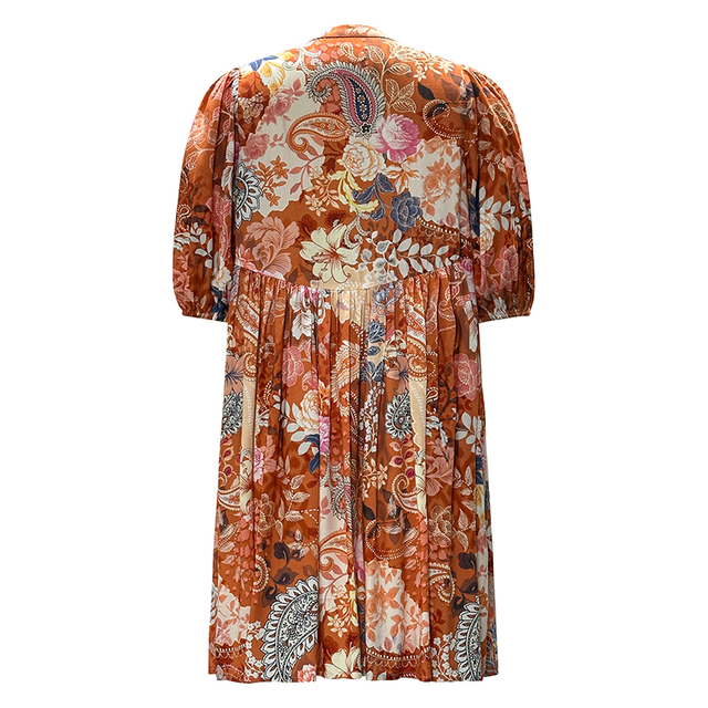 Women's Printed Casual Midi Dress