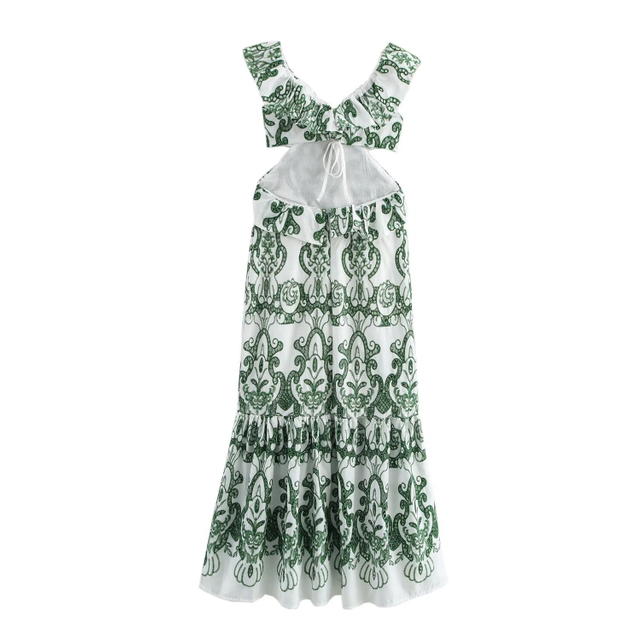 Fall And Winter New Embroidery Stacked Decoration Sleeveless Dresses