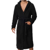2024 Men's Padded Warm Long Sleeve Hooded Homewear Casual Comfortable Sleeping Robe