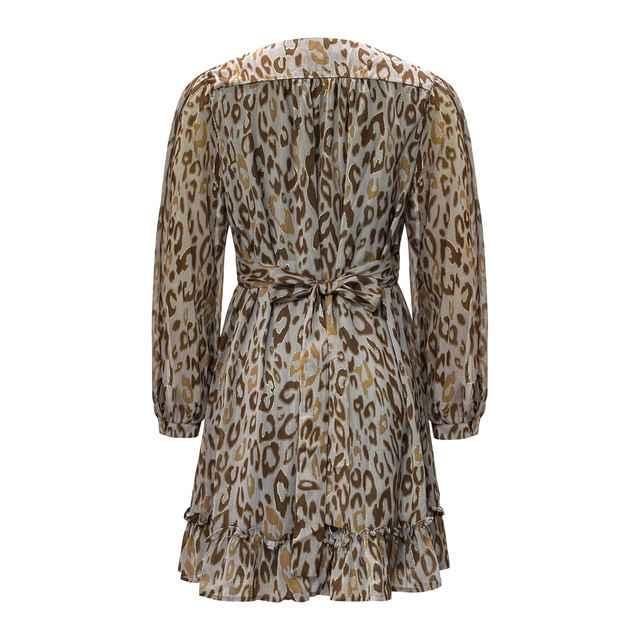 Women's V-Neck Long Sleeve Short Dresses