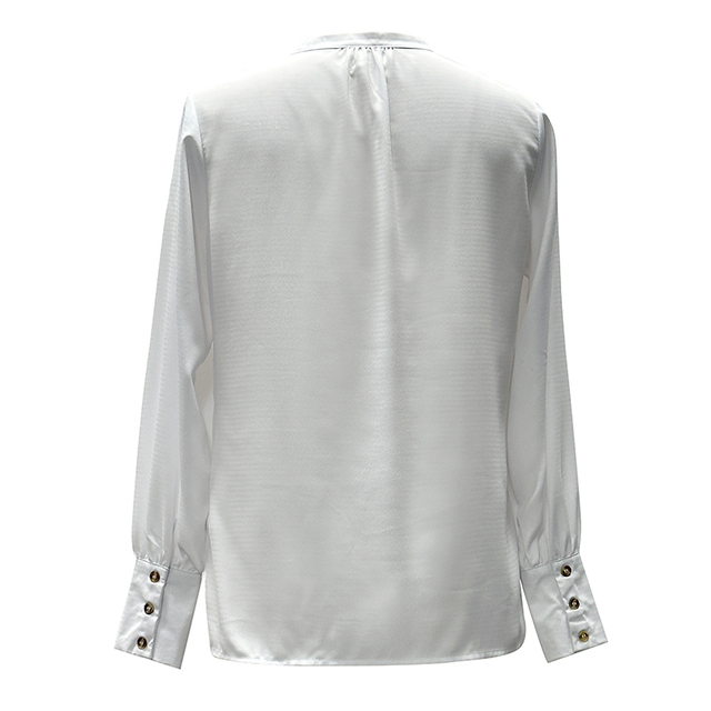 Round neck long sleeve solid color women's shirt