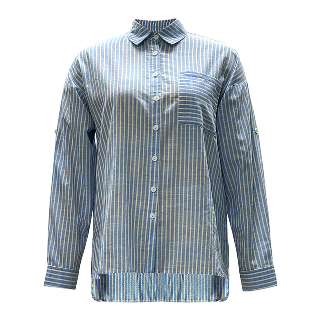 Striped Long Sleeve Shirt Women