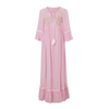 Summer New Fashion Bohemian Style Embroidery Flared Sleeve Personalized Dresses Long Dresses