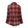 Women's Round Collar Plaid Casual Fashion Long Sleeve Shirt