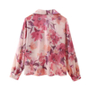 Women's Fashion Casual Printed Hundred Sleeve Shirt