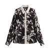 Women's Versatile Floral Print Lapel Long Sleeve Shirt