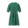 Summer New Women's Fashion Versatile Thin Floral V-neck Bubble Sleeve Dress