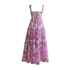 Summer New Floral Bustier Halter Waisted Temperament Daily Wearable Dresses