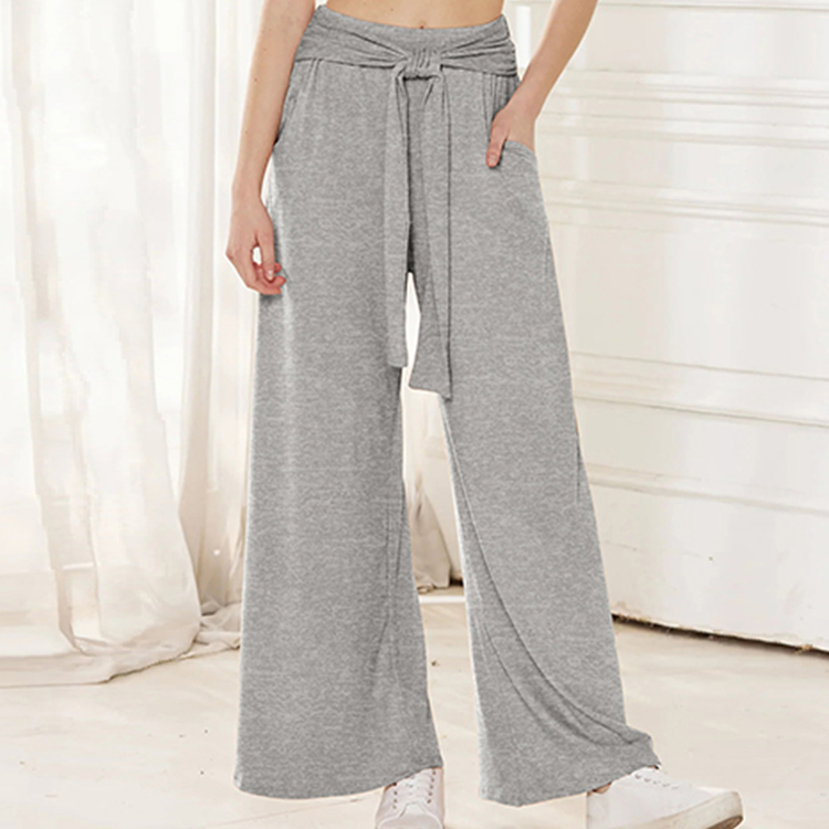 Slim Strappy Loose Wide Leg Comfortable Trend Fashionable Personality Strappy Women Trousers