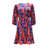 Women's V-Neck Long Sleeve Printed Dresses
