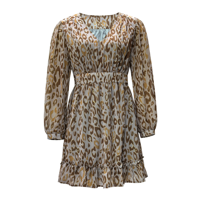 Women's V-Neck Long Sleeve Short Dresses