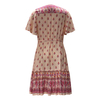 Women's V-neck Fashion Printed Short Sleeve Dress Outwear Vacation Style