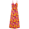 Women's Halter V-neck Printed Temperament Elegant A Swing Dress Long Dress