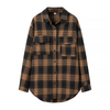 Women's Retro Plaid Long Sleeve Shirt Loose Casual Single Breasted Shirt