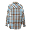 Women's Round Collar Plaid Long Sleeve Shirt