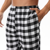 Men's Fashion Casual Comfortable Elastic Waistband Pocket Plaid Pajama Pants