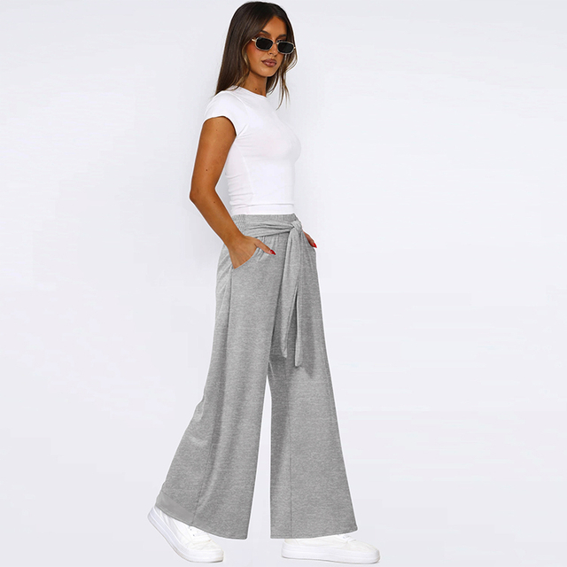 Slim Strappy Loose Wide Leg Comfortable Trend Fashionable Personality Strappy Women Trousers