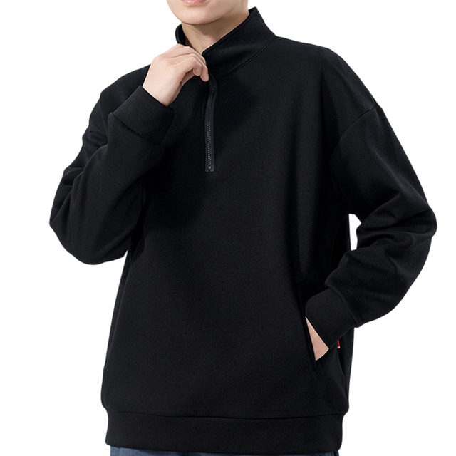 2024 Men's Autumn And Winter Loose High Collar Sweatshirt Casual Jacket