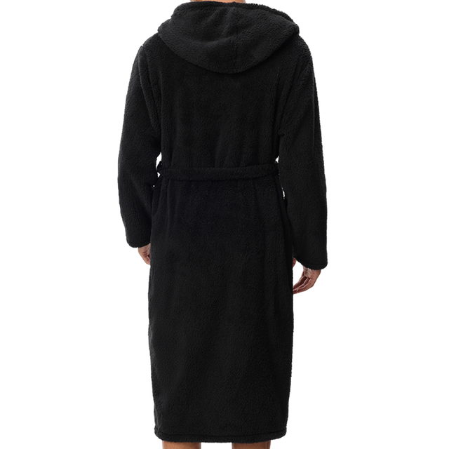 2024 Men's Padded Warm Long Sleeve Hooded Homewear Casual Comfortable Sleeping Robe