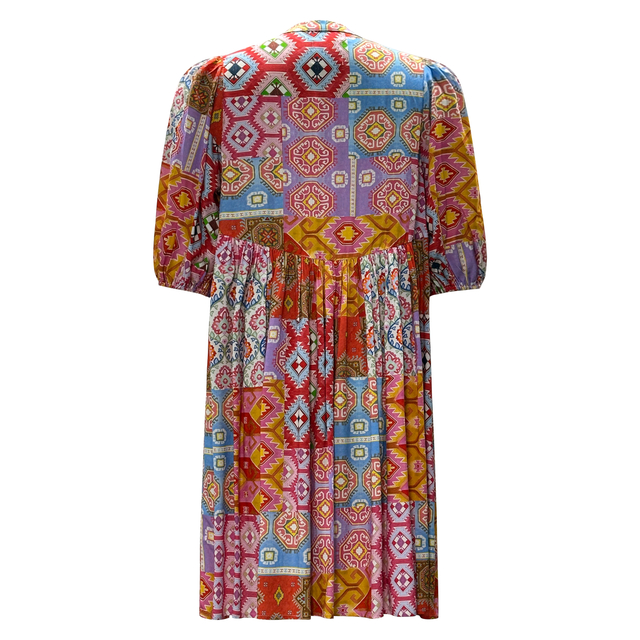 Women's Round Neck Short Sleeve Printed Dresses