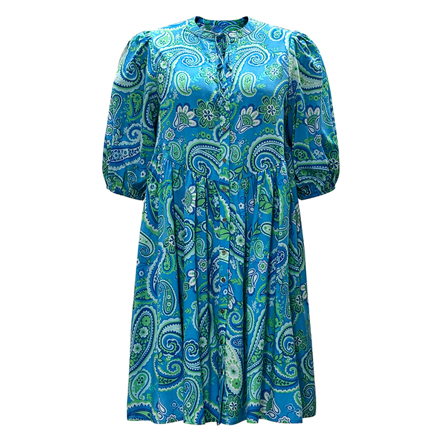 Women's Round Neck Printed Dress