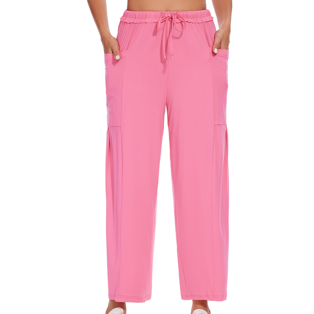 Women's High Waisted Cargo Pants Travel Streetwear Baggy Stretchy Pants with Pockets 