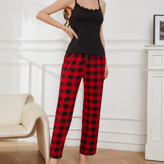 Women’s Pajama Set - Sleepwear Tops with Pants Casual and Prints Pajama Sets
