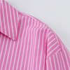 Women's Spring And Autumn Long Sleeve Fashion Stripe Basic Shirt 