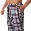 2024Men's Casual Comfort Elastic Waistband Pocket Plaid Pajama Pants
