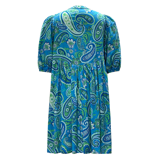 Women's Round Neck Printed Dress
