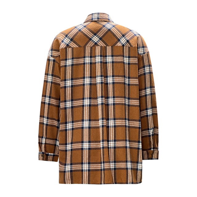 Vintage Plaid Casual Long Sleeve Shirt Women