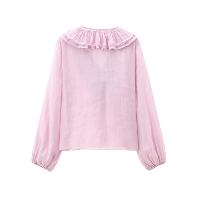 Women's Fashion Versatile Casual Stacked Decorative Long Sleeve French Shirt