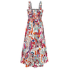 Women's Elegant Printed Elastic Back Dresses Vacation Style Floral Halter Long Dresses