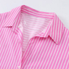 Women's Spring And Autumn Long Sleeve Fashion Stripe Basic Shirt 