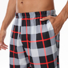 2024Men's Casual Elastic Waist Fashion with Pockets Plaid Pajama Pants