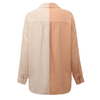Women's Round Collar Patchwork Casual Long Sleeve Shirt