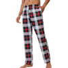 2024Men's Casual Elastic Waist Fashion with Pockets Plaid Pajama Pants