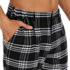 Men's Loose Straight Casual Comfort Plaid Pajama Pants With Pockets