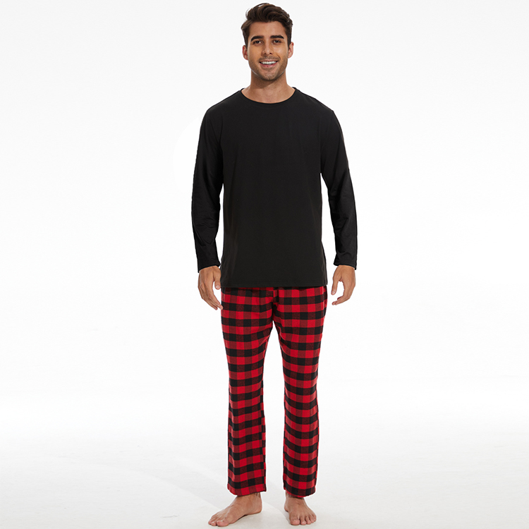 2024 Men's Casual Fashion Plaid Loose Sports Plaid Sleepwear