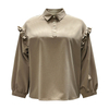 Autumn New Long-sleeved Shirt Female Lapel Doll Shirt Ruffled Blouse
